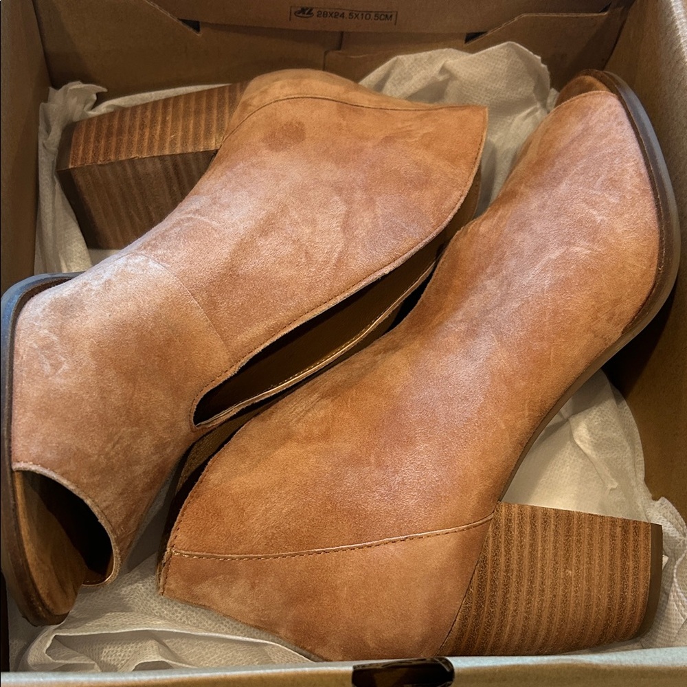 Lucky Brand Brown Suede Ankle Booties